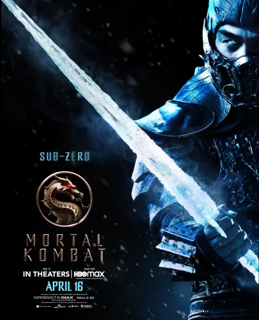 Sub Zero revelado em pôster do filme Mortal Kombat