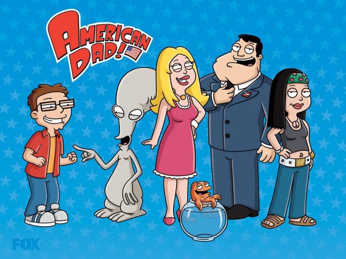 American Dad! é uma série de animação de comédia de situação satírica criada por Seth MacFarlane, (também criador de Family Guy) Mike Barker, e Matt Weitzman para a Fox Broadcasting Company American Dad! é uma série de animação de comédia de situação satírica criada por Seth MacFarlane, (também criador de Family Guy) Mike Barker, e Matt Weitzman para a Fox Broadcasting Company