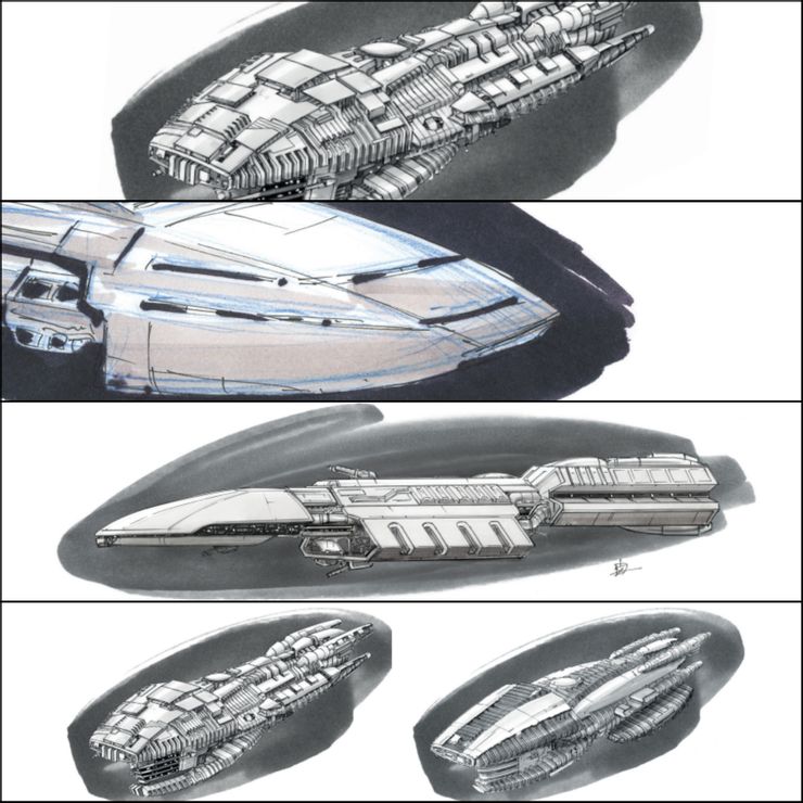 Battlestar Galactica: Primeiras Versões Da Nave De 2004 Reveladas 1 Battlestar Galactica: Designing Starships