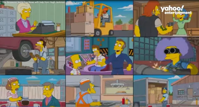 Hugh Jackman ajuda 'Os Simpsons' a culpar Fox News; Facebook e outros pelo 'desaparecimento da classe média' Hugh Jackman ajuda 'Os Simpsons' a culpar Fox News; Facebook e outros pelo 'desaparecimento da classe média'