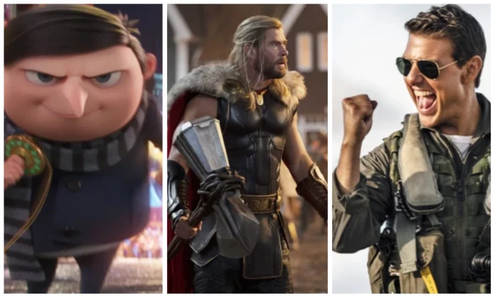 'Minions' Arrecada 640M Global de dólares Enquanto 'Thor' fecha em $600M de Dólares; 'Top Gun: Maverick' sobe para $1.3 bilhão de Dólares na bilheteria internacional 'Minions' Arrecada 640M Global de dólares Enquanto 'Thor' fecha em $600M de Dólares; 'Top Gun: Maverick' sobe para $1.3 bilhão de Dólares na bilheteria internacional